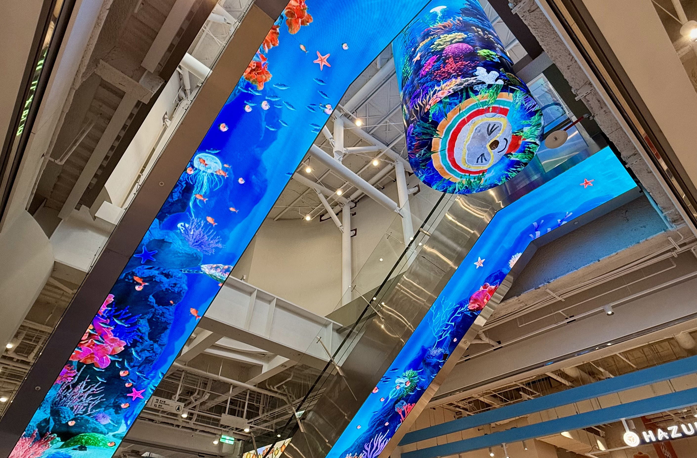 達擎與傑可達整合先進顯示技術與軟硬體應用服務，提供一系列大型LED顯示解決方案，為全新改裝開幕的「清水服務區」佈局嶄新視覺體驗。